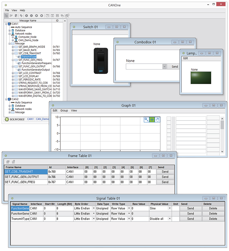 CAN 통신 전용 소프트웨어 (CANOne Analyzer)